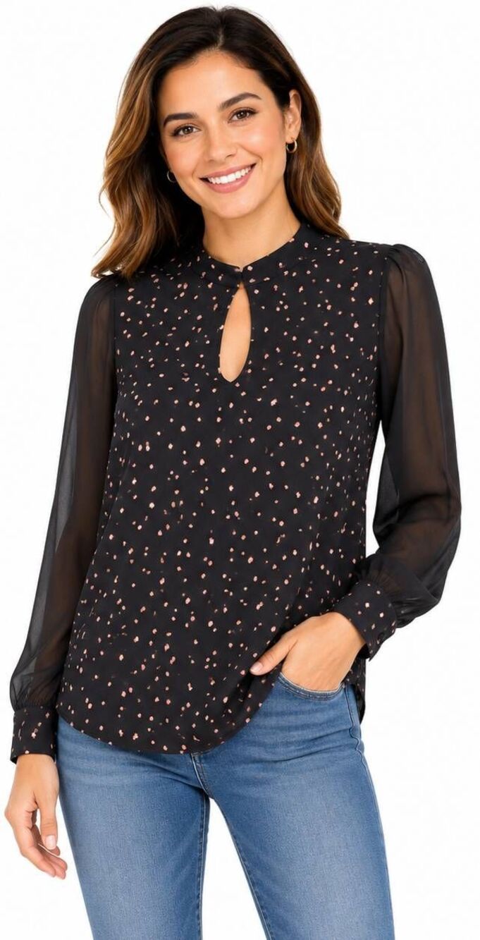Maurices 0x Plus Black Floral Top